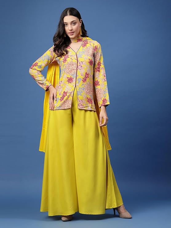 Sunshine Blossom Floral Kurta Set by Wyshlist