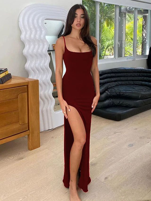Gorgeous Maroon Bodycon Cami Dress by Wyshlist Gorgeous Maroon Bodycon Cami Dress by Wyshlist