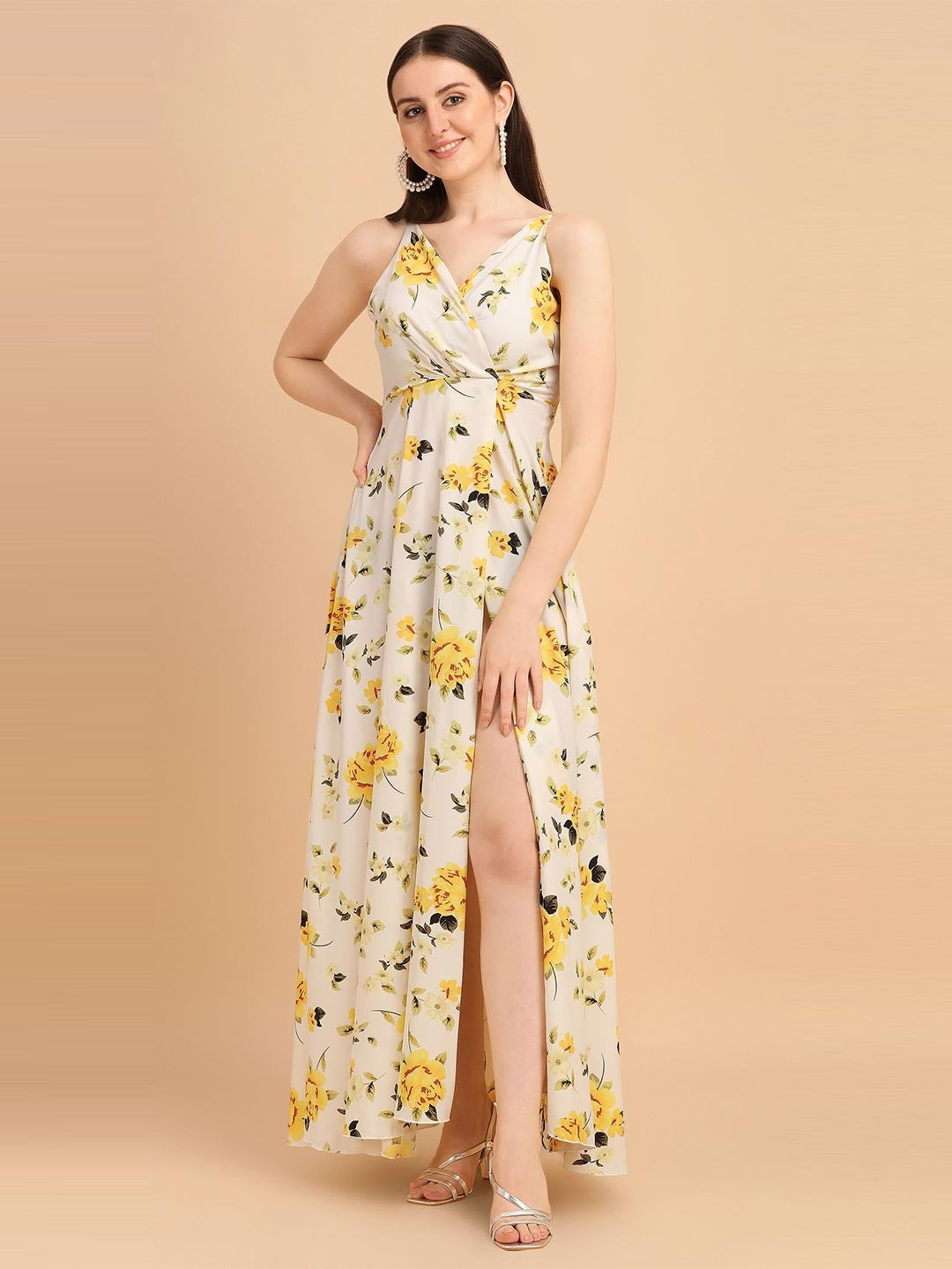 Chaps floral maxi dress best sale