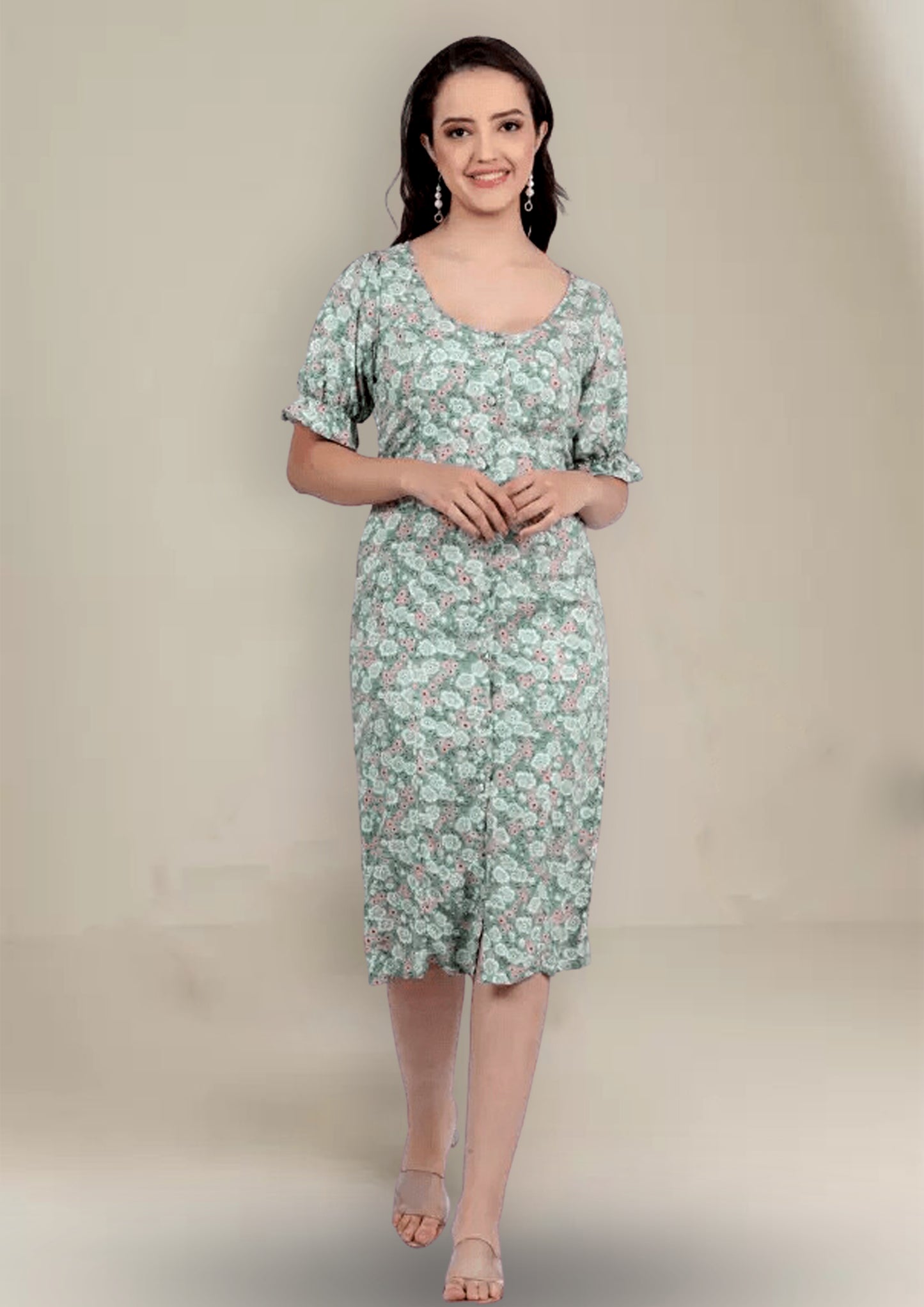 Floral Elegance Midi Dress