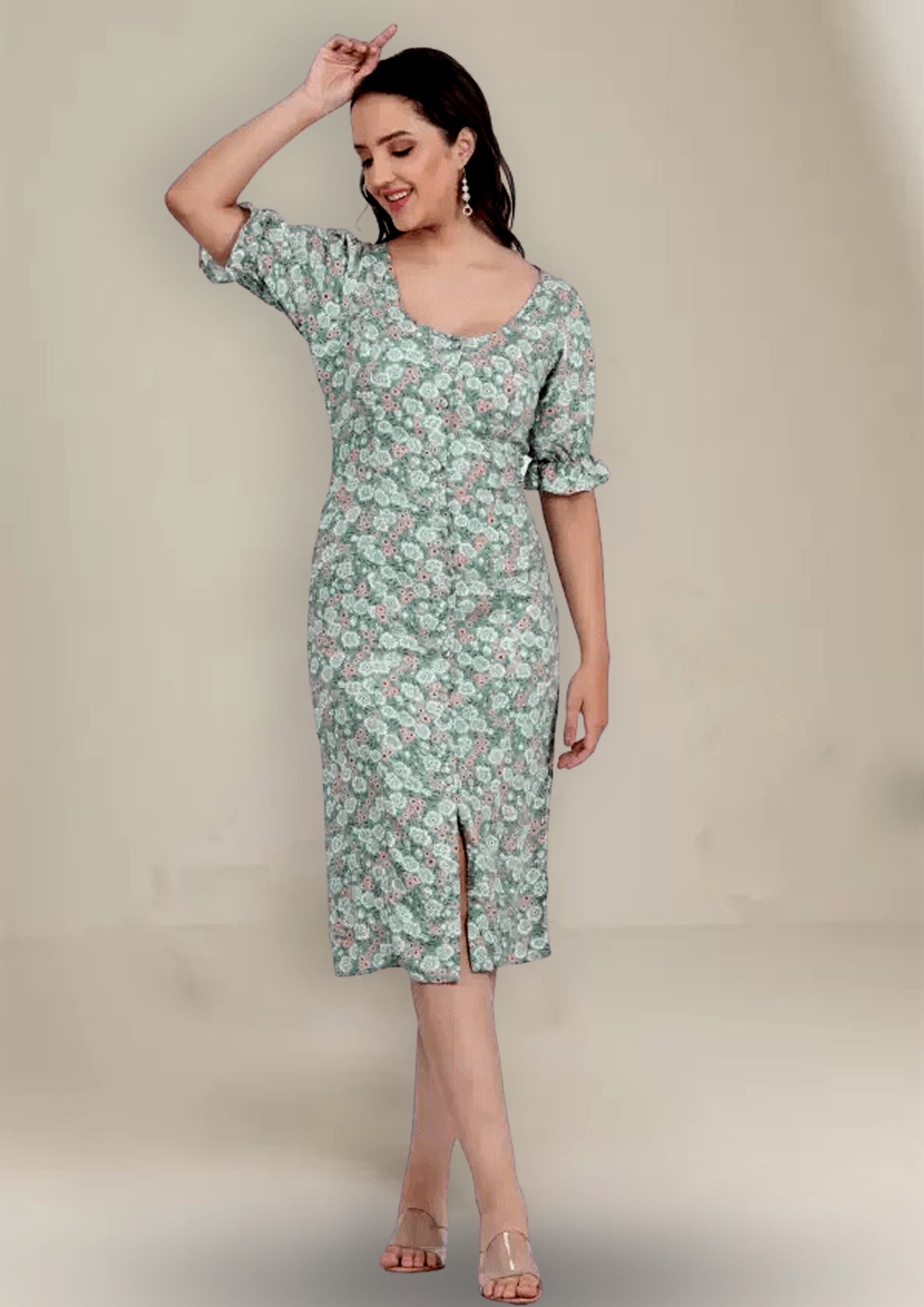 Floral Elegance Midi Dress