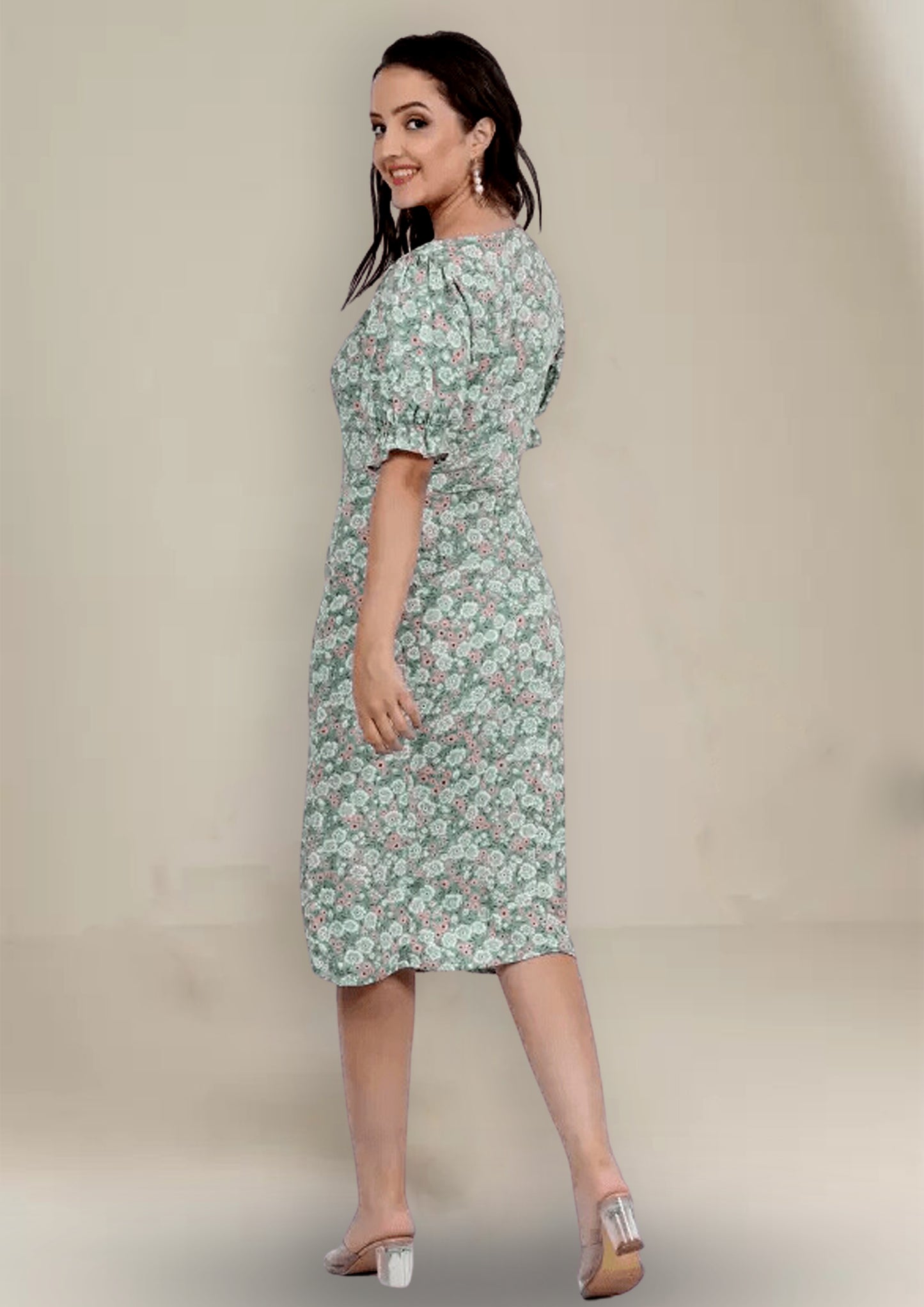 Floral Elegance Midi Dress