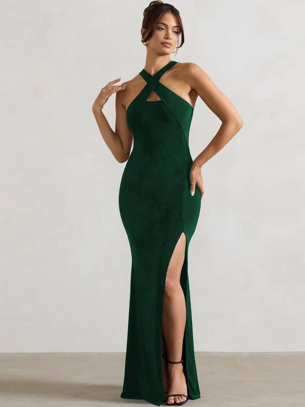green bodycon dress Emerald Green Bodycon Dress By Wyshlist
