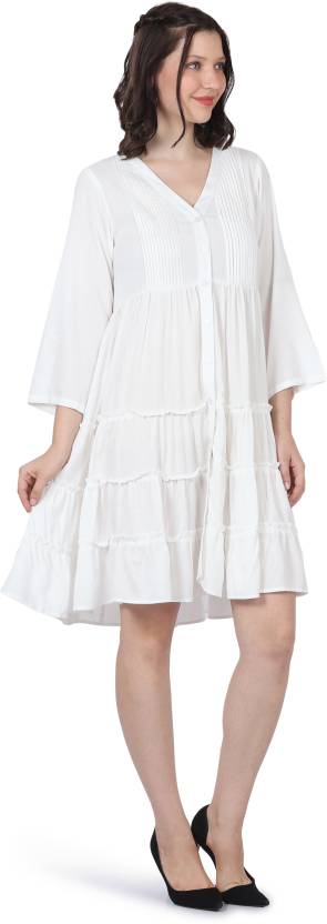 Royal Bloom Rayon Dress