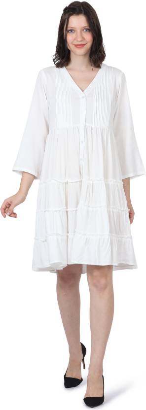 Royal Bloom Rayon Dress