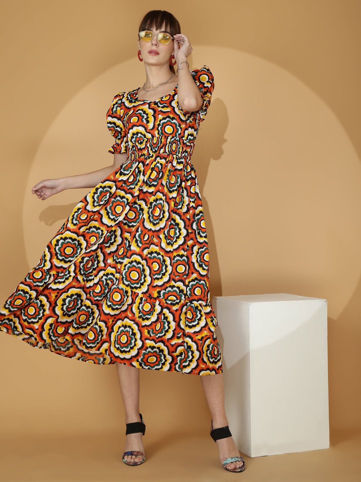 Blooming Charm Fit and Flare Dress