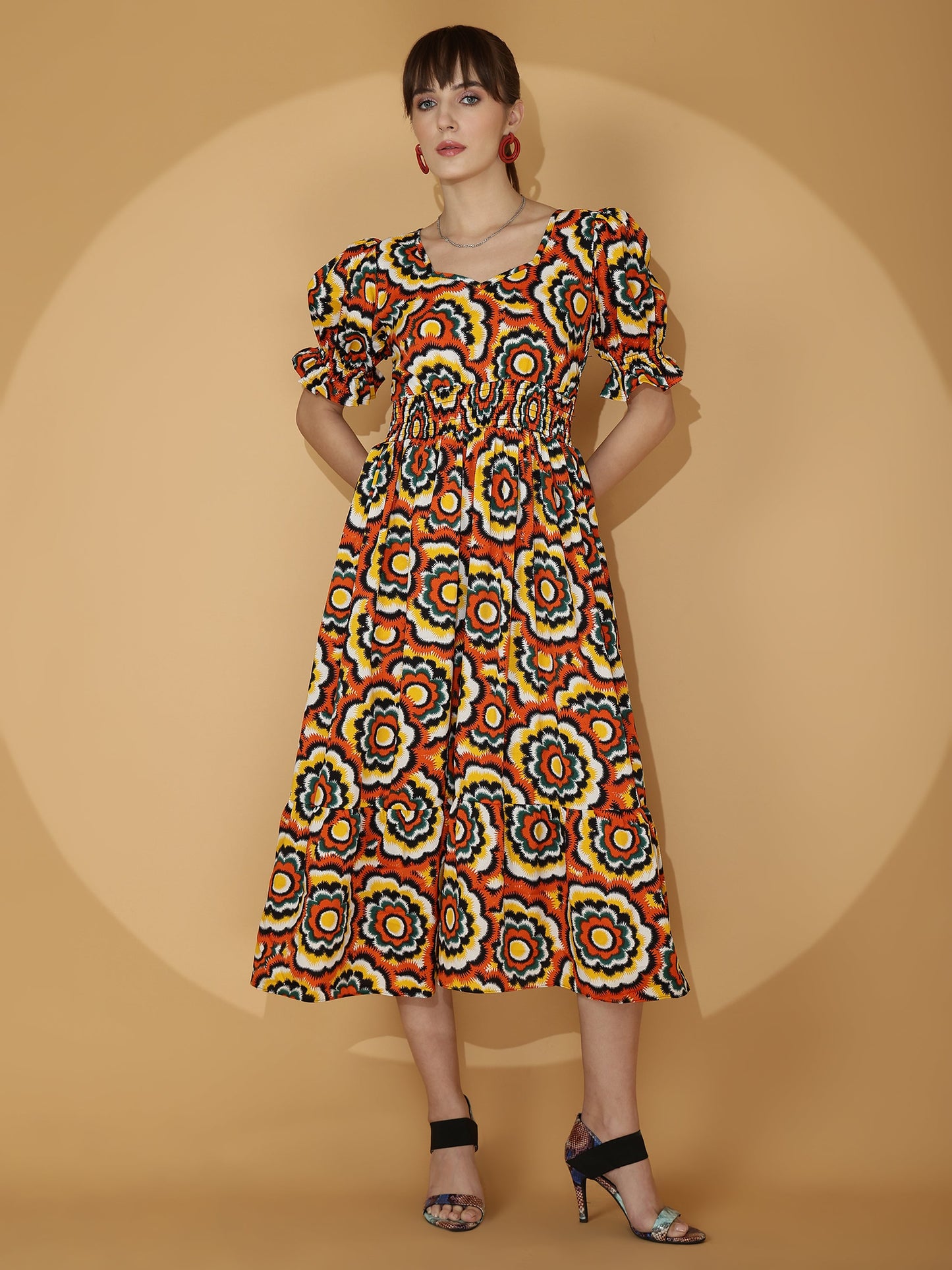 Blooming Charm Fit and Flare Dress