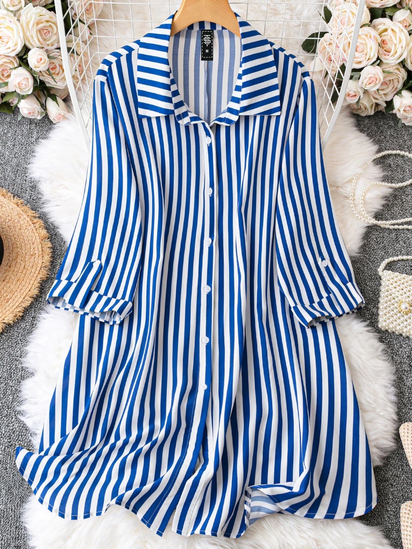 Blue, White