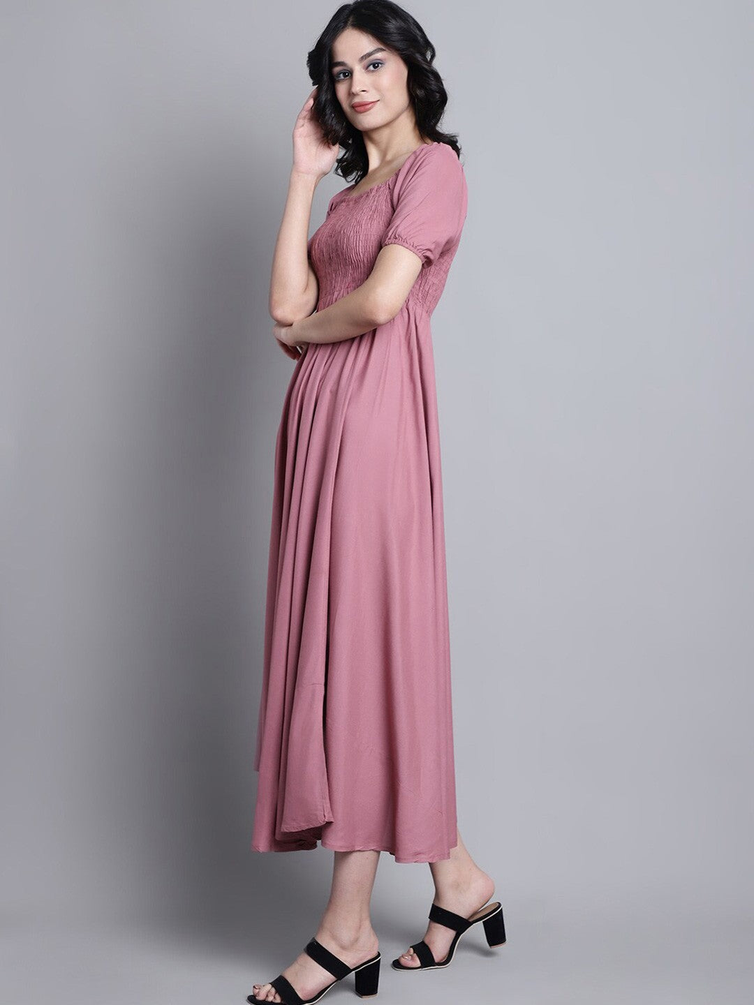 Peach Fit and Flare Dress by Wyshlist Peach Fit and Flare Dress by Wyshlist