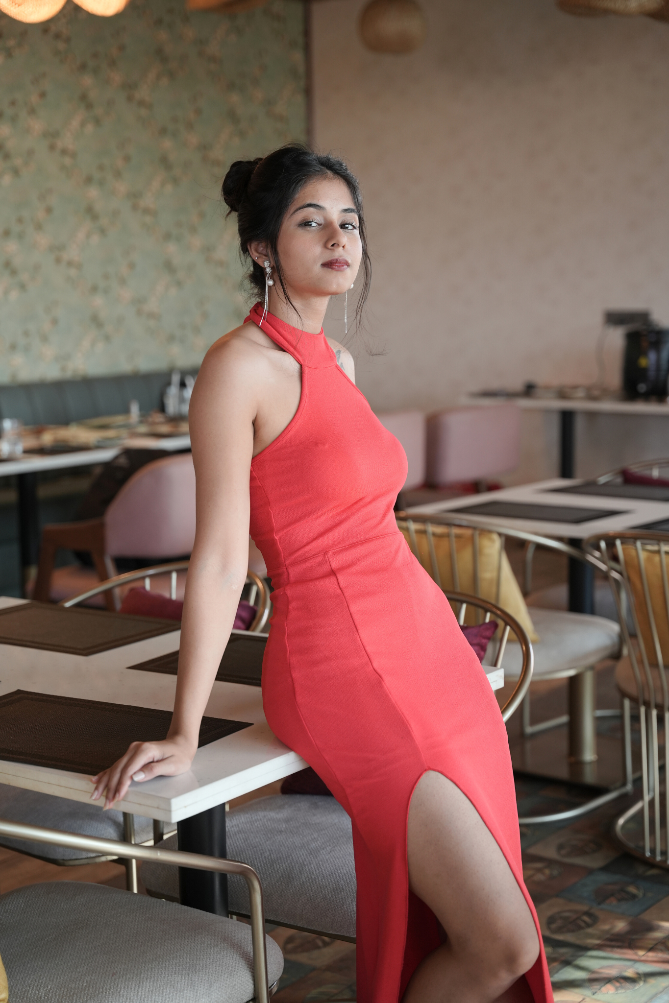 crimson bodycon dress Crimson Kiss Short Sleeve Bodycon Dress - Red Velvet