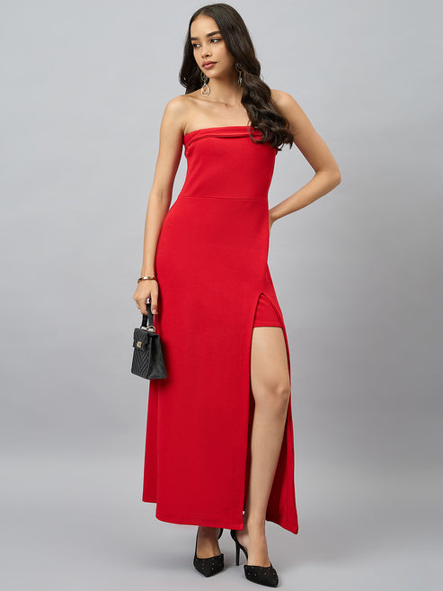 Radiant Red Bodycon Dress