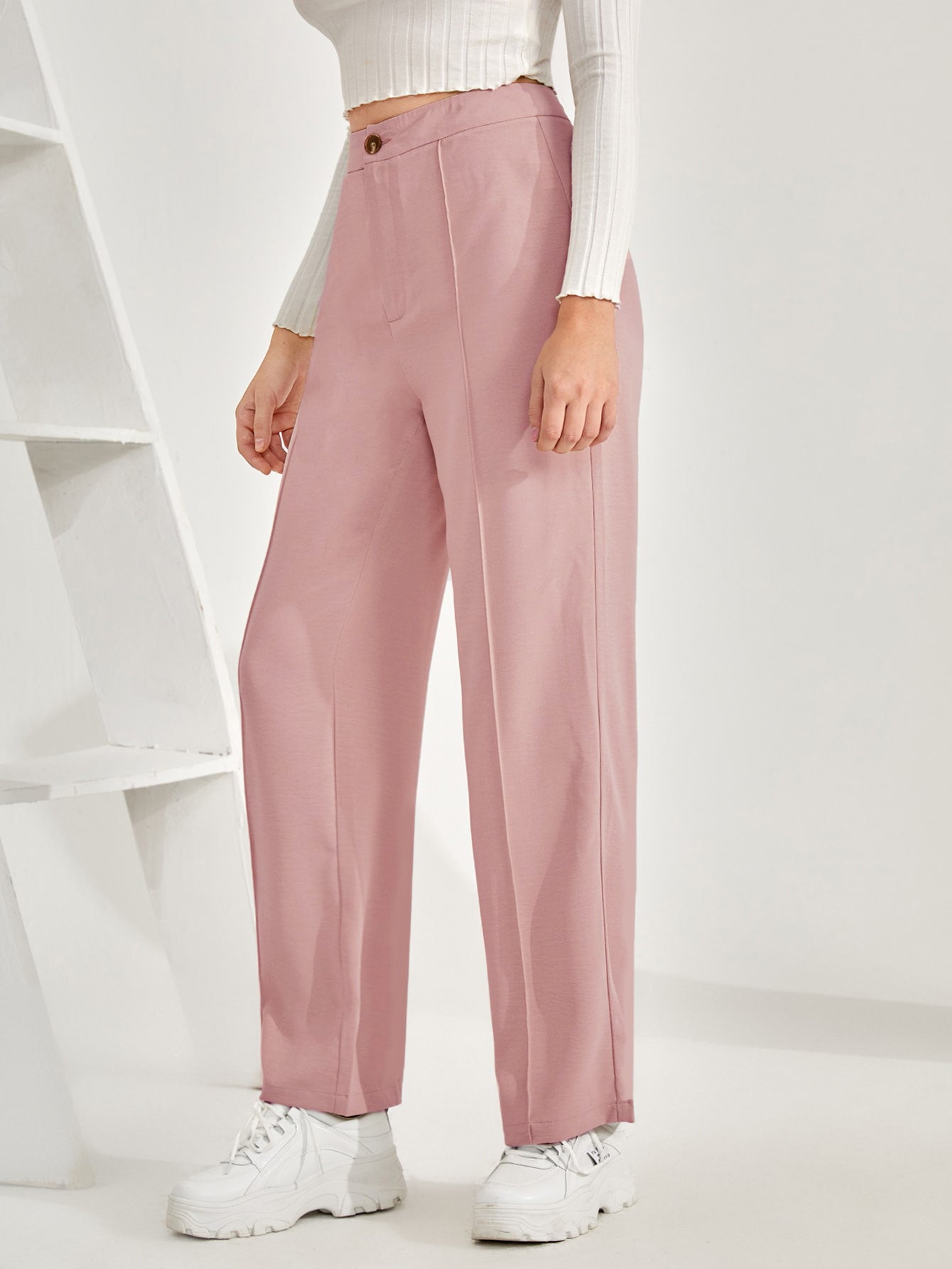 ASOS DESIGN tapered suit trousers in peach | ASOS