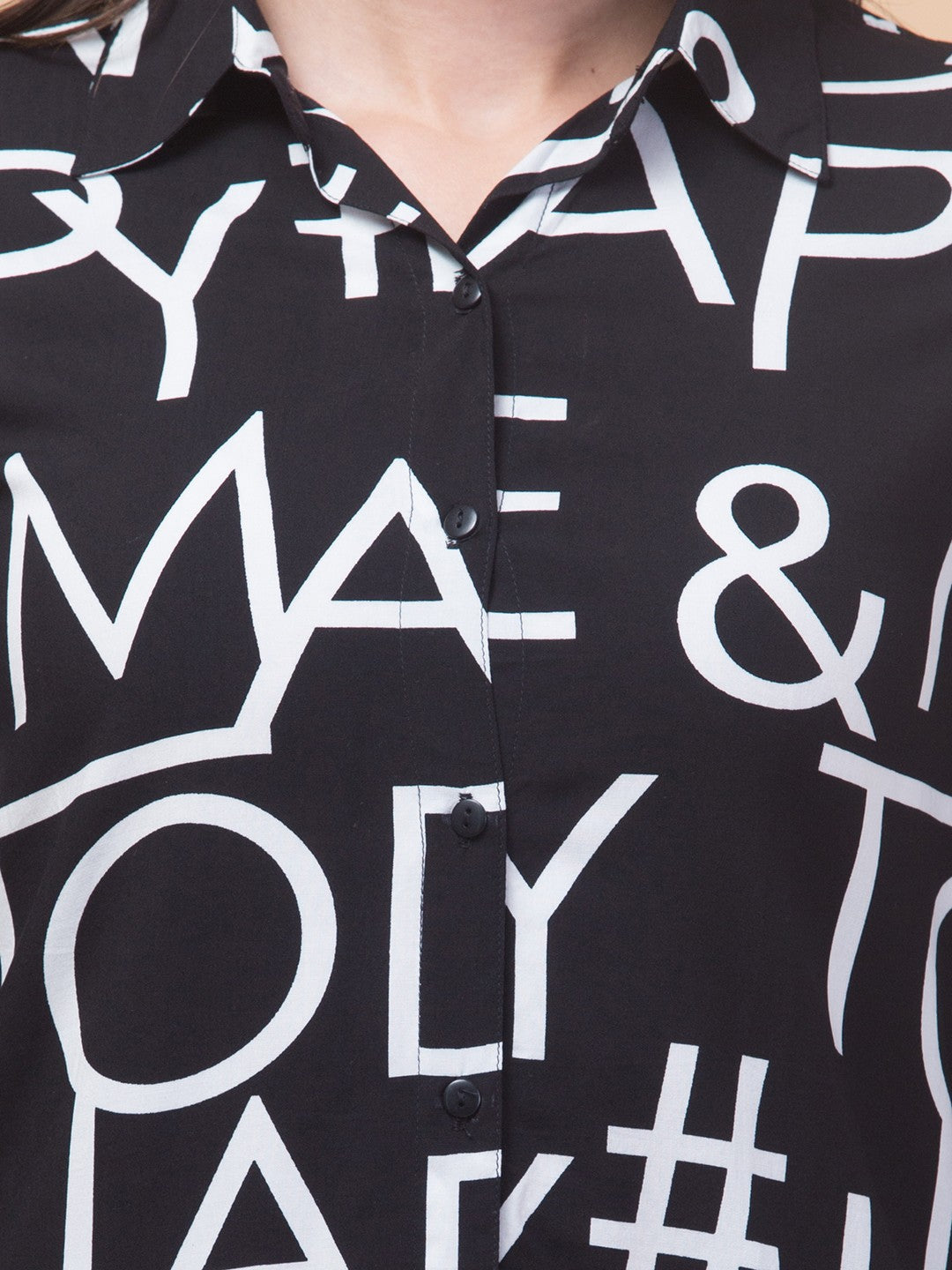 Classic Black Typography Dress