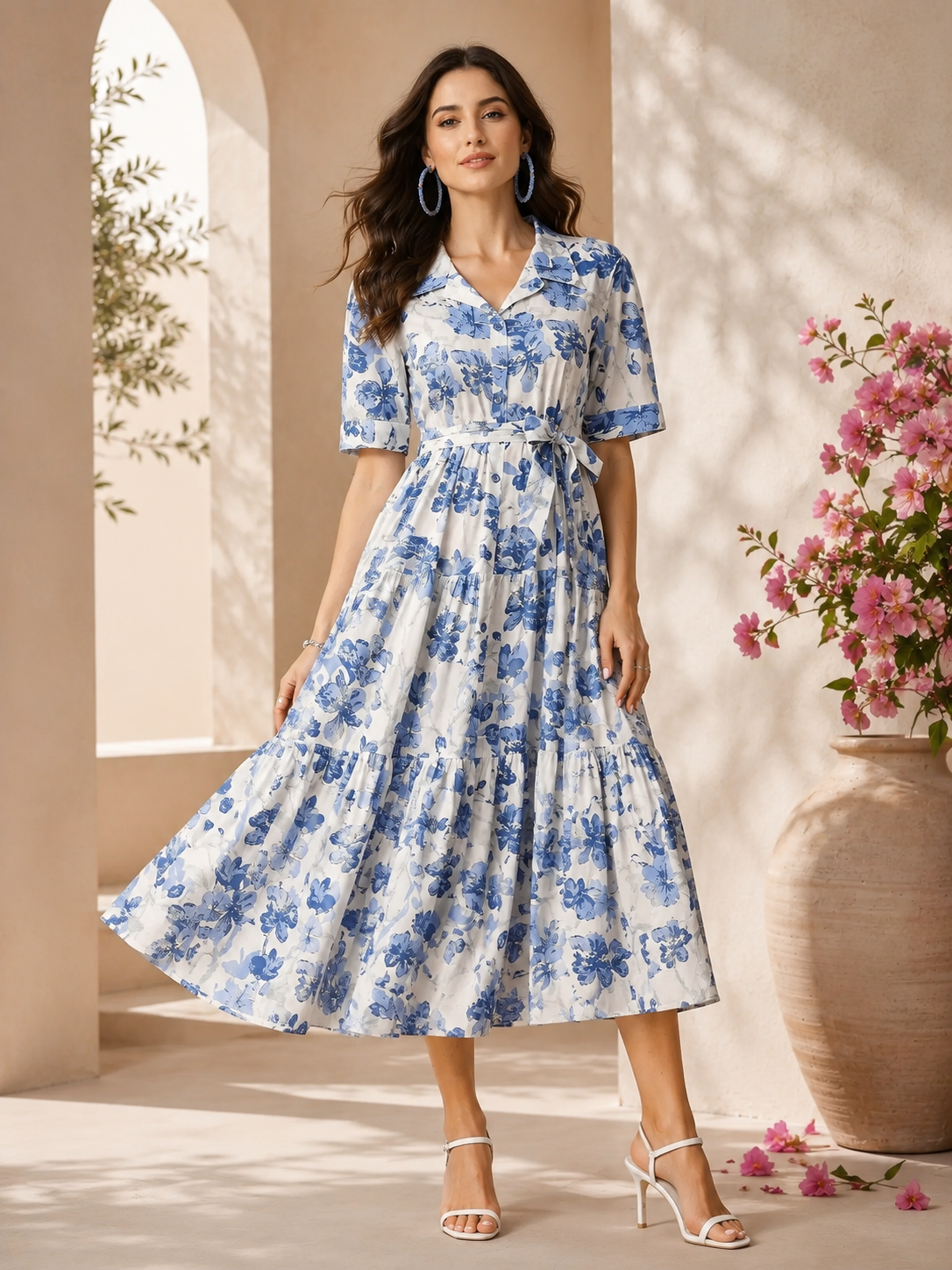 Blue, White