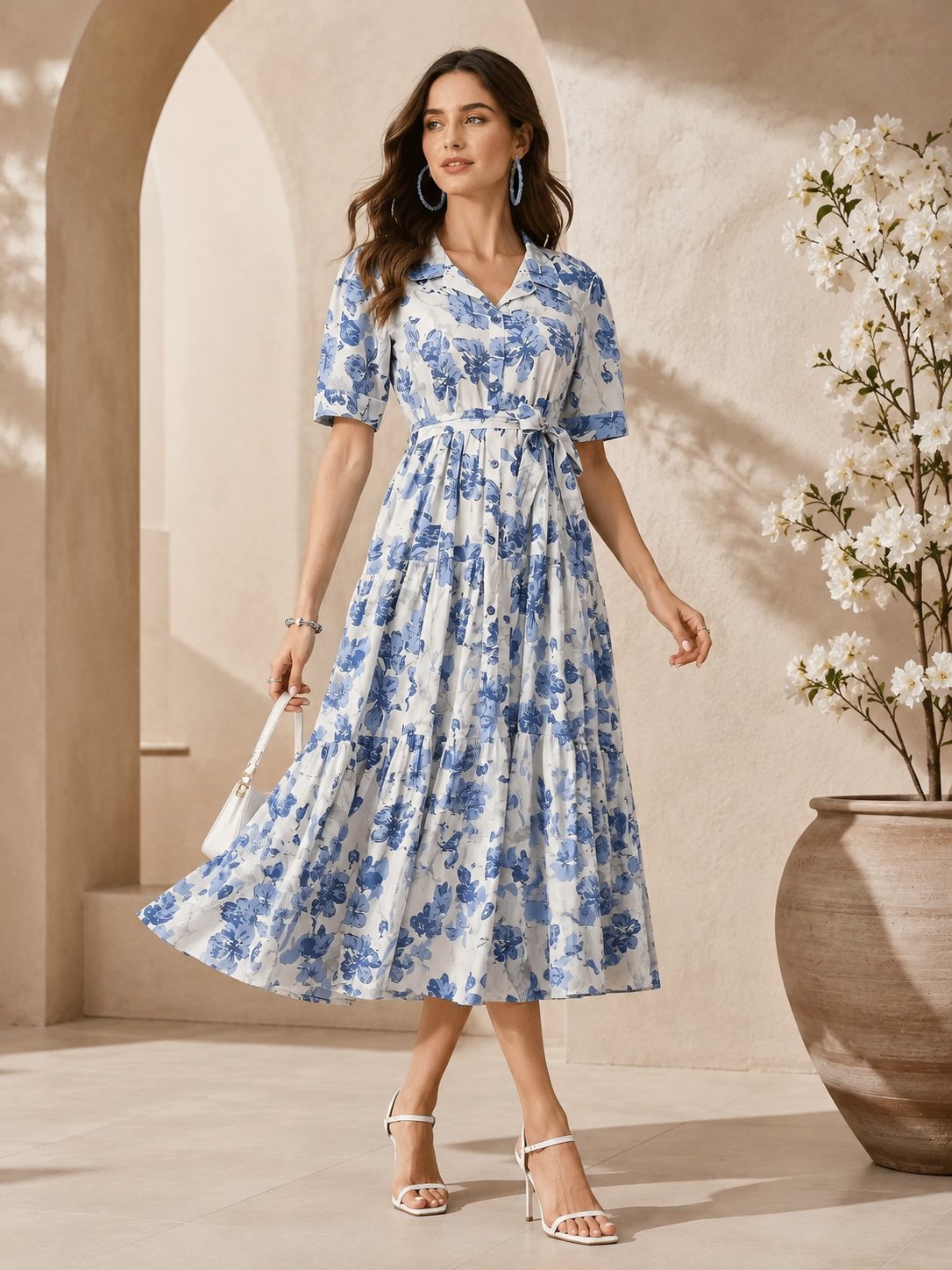 Blue, White