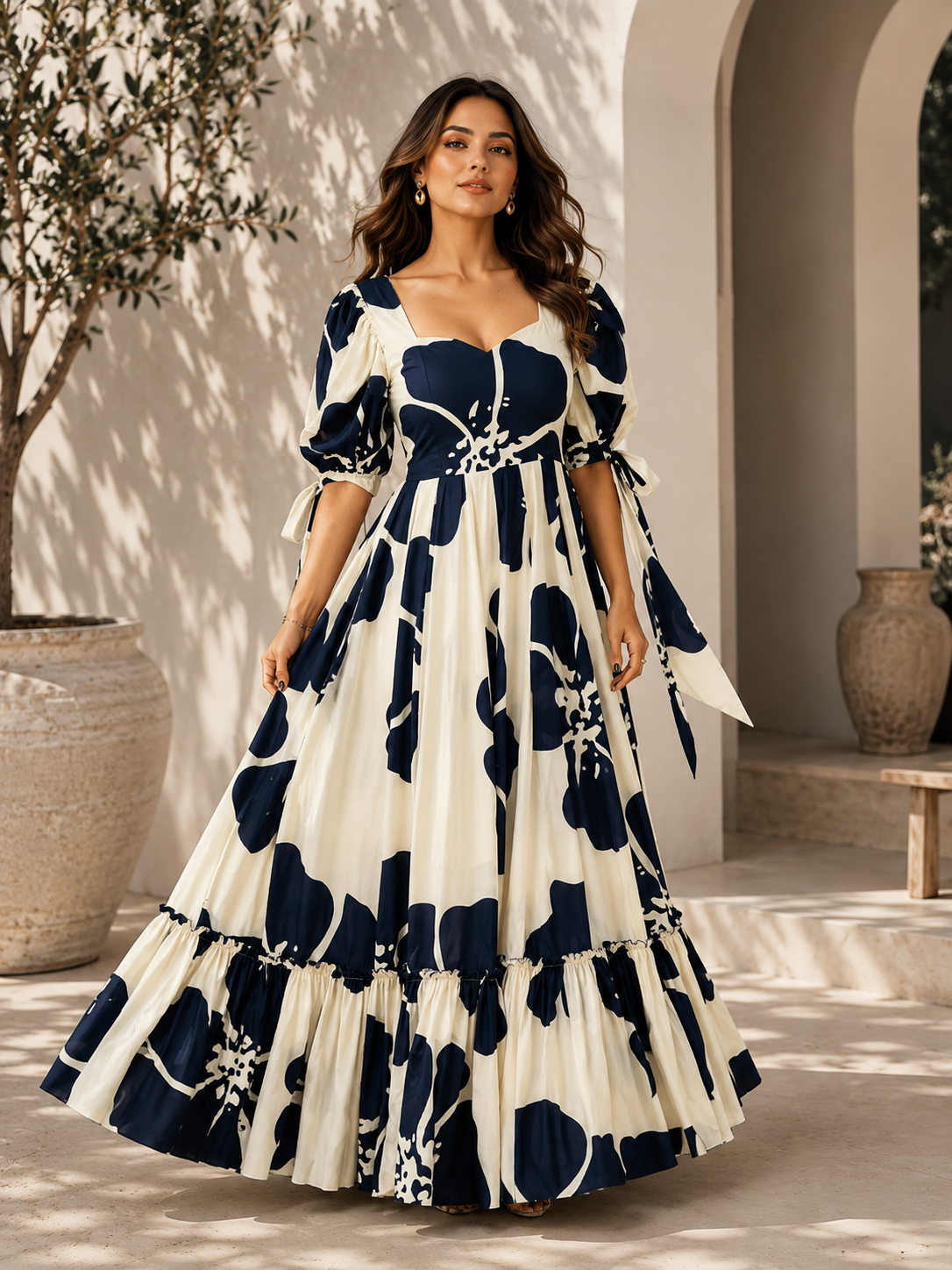 Blue, White