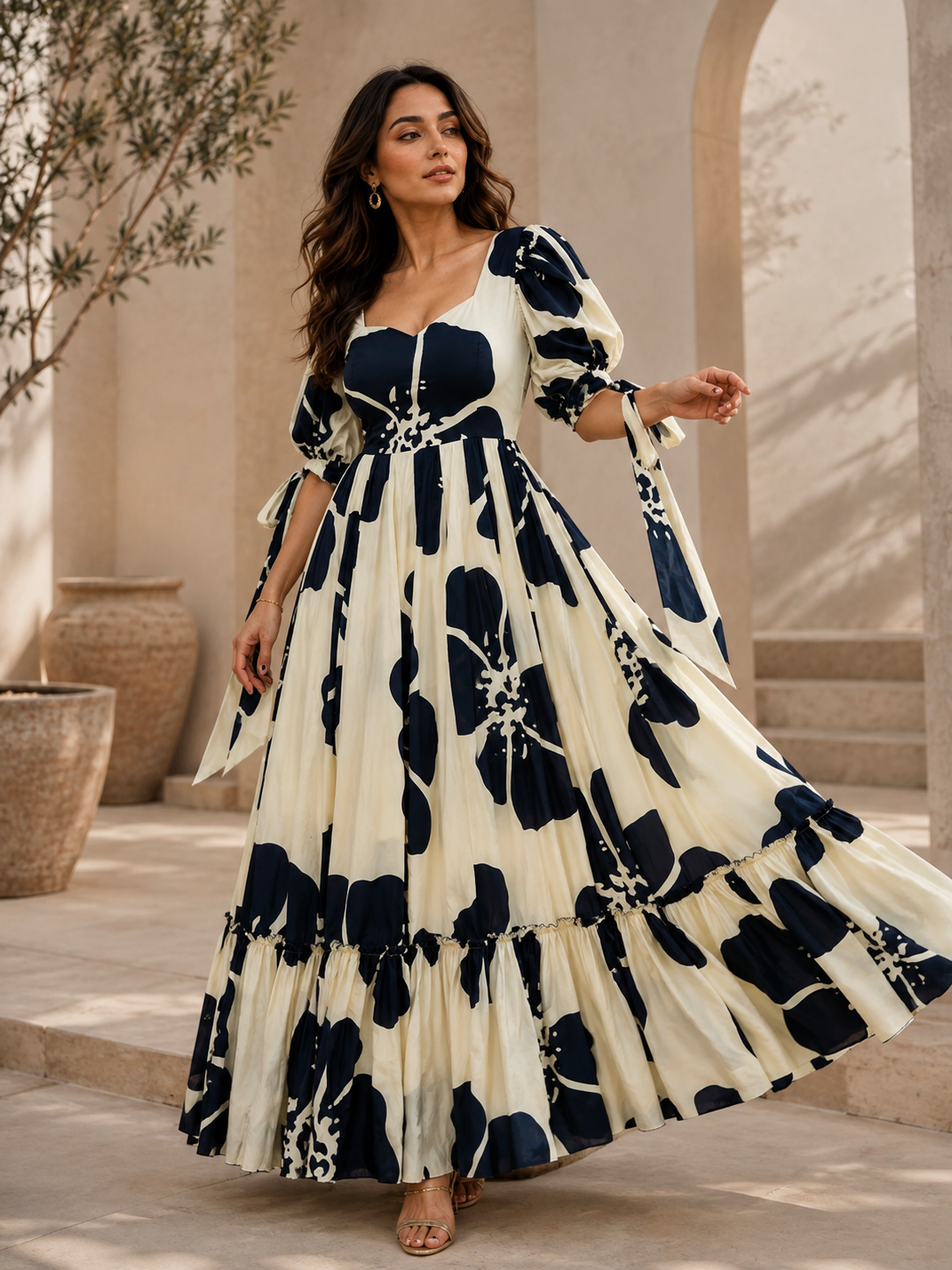 Blue, White