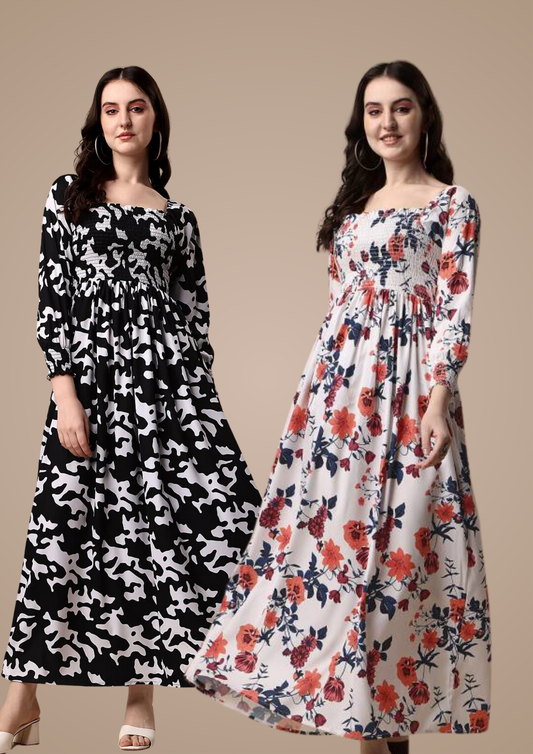 Full Sleeve Maxi Dress Combo 3