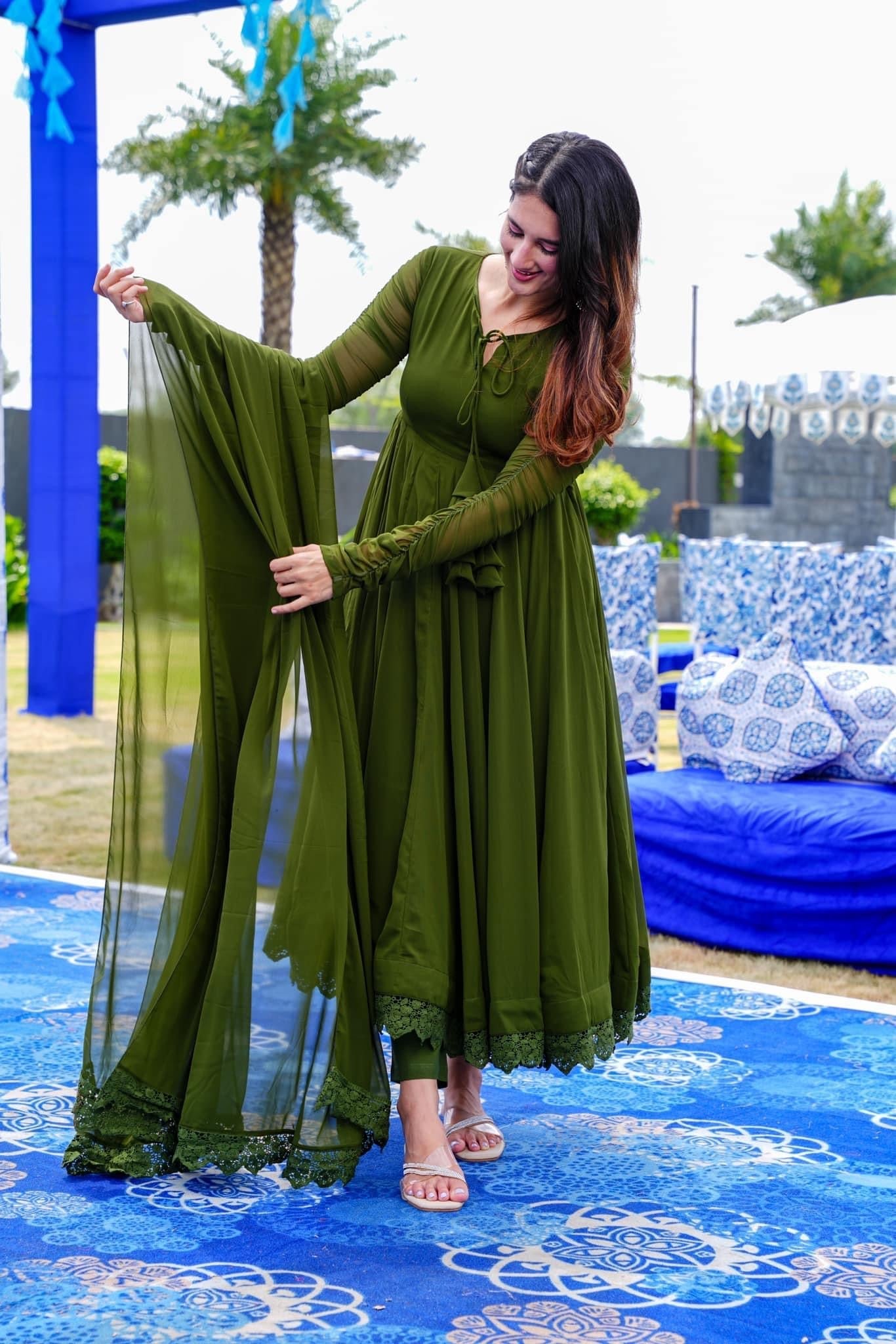 Solid anarkali suits sales