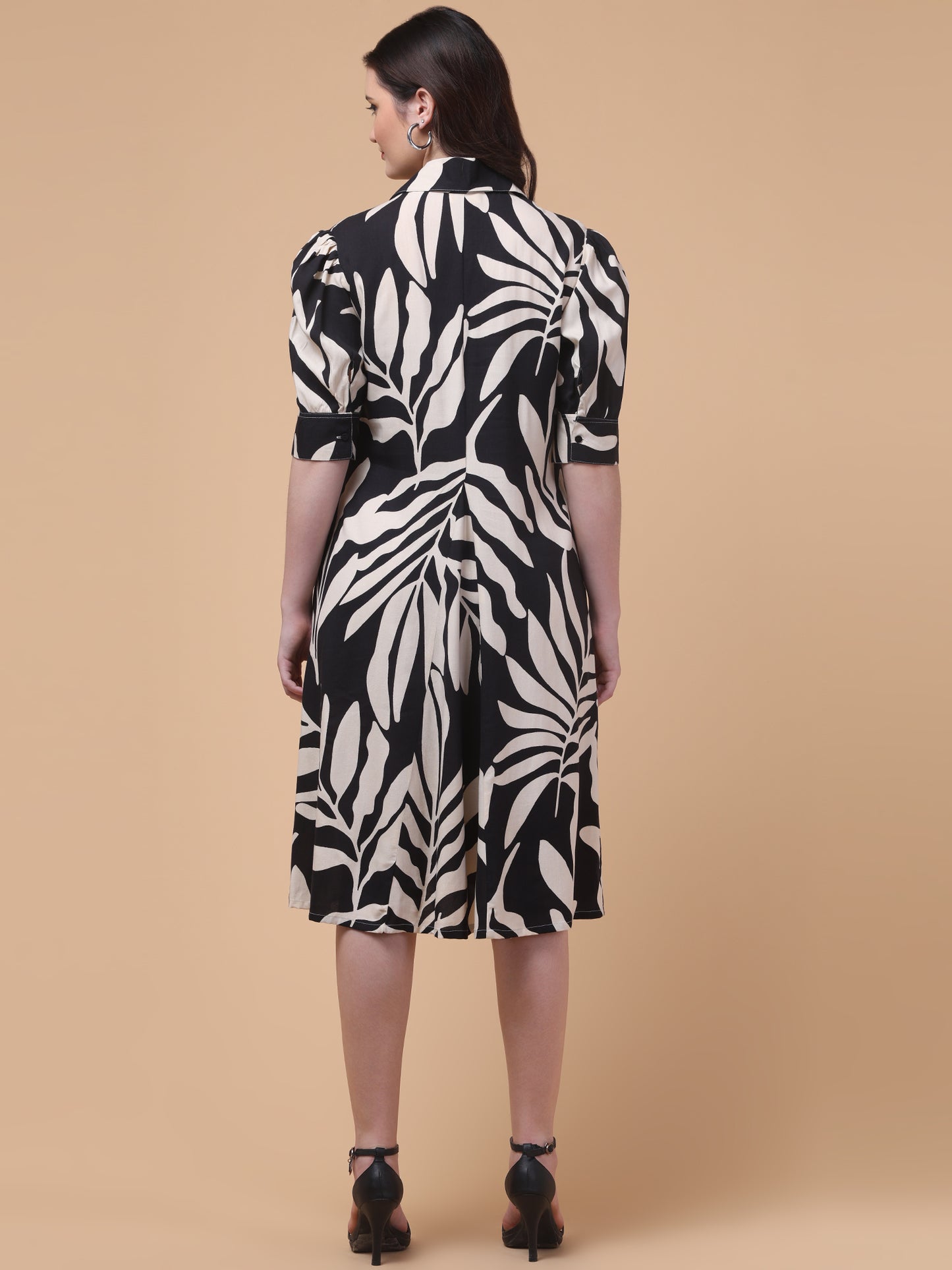 Black Aura A-Line Dress