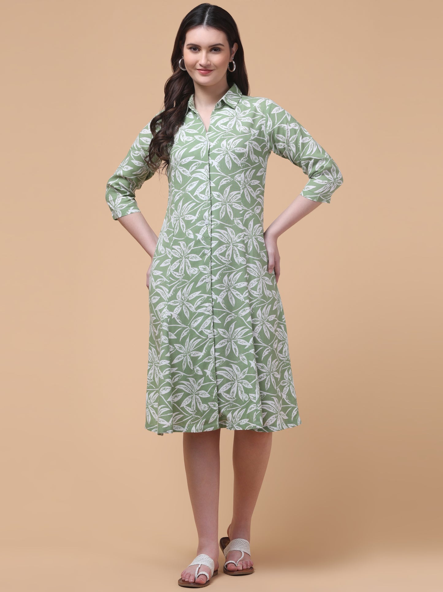 Chic Pista Elegant Shirt Dress