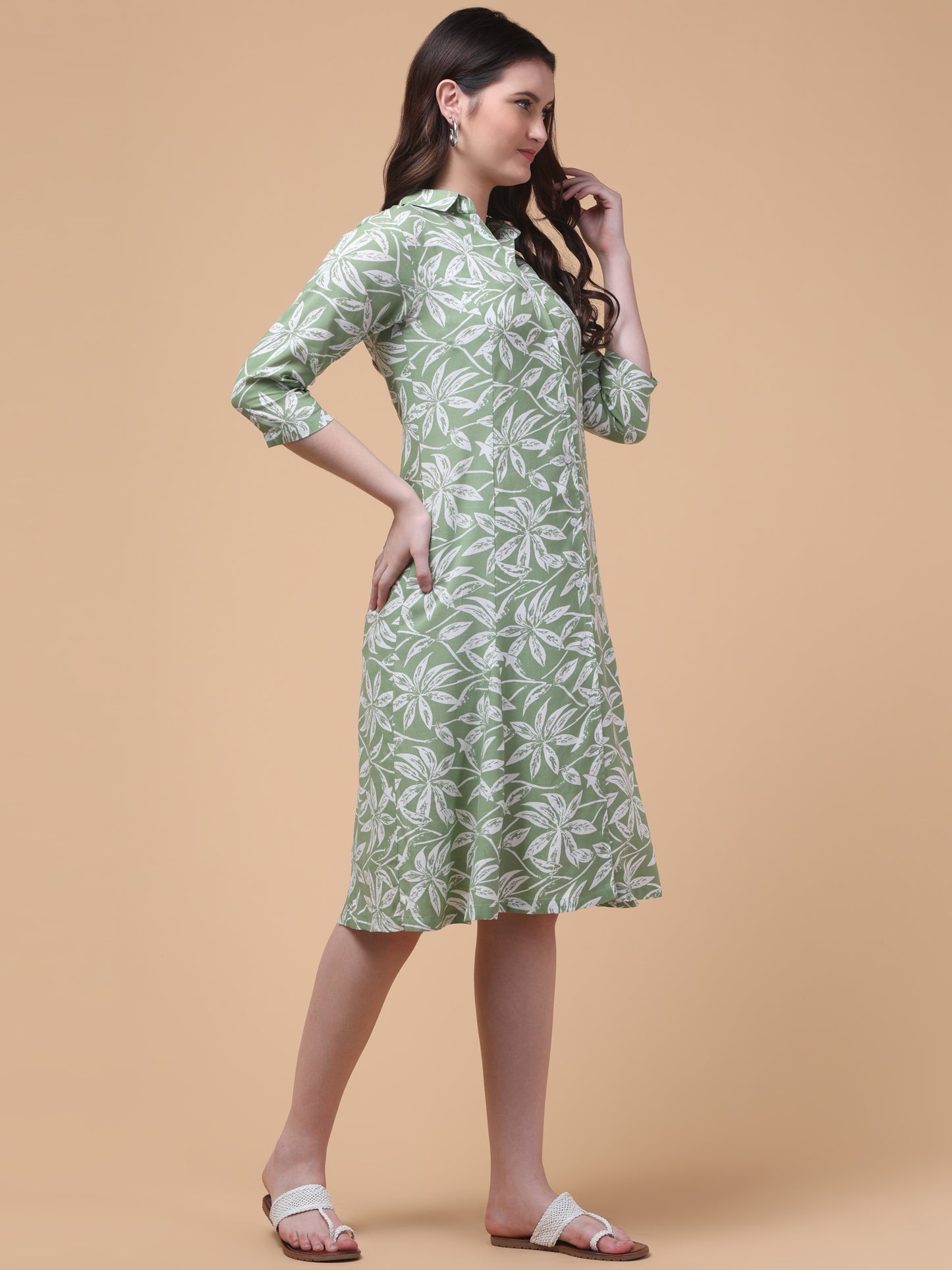 Chic Pista Elegant Shirt Dress