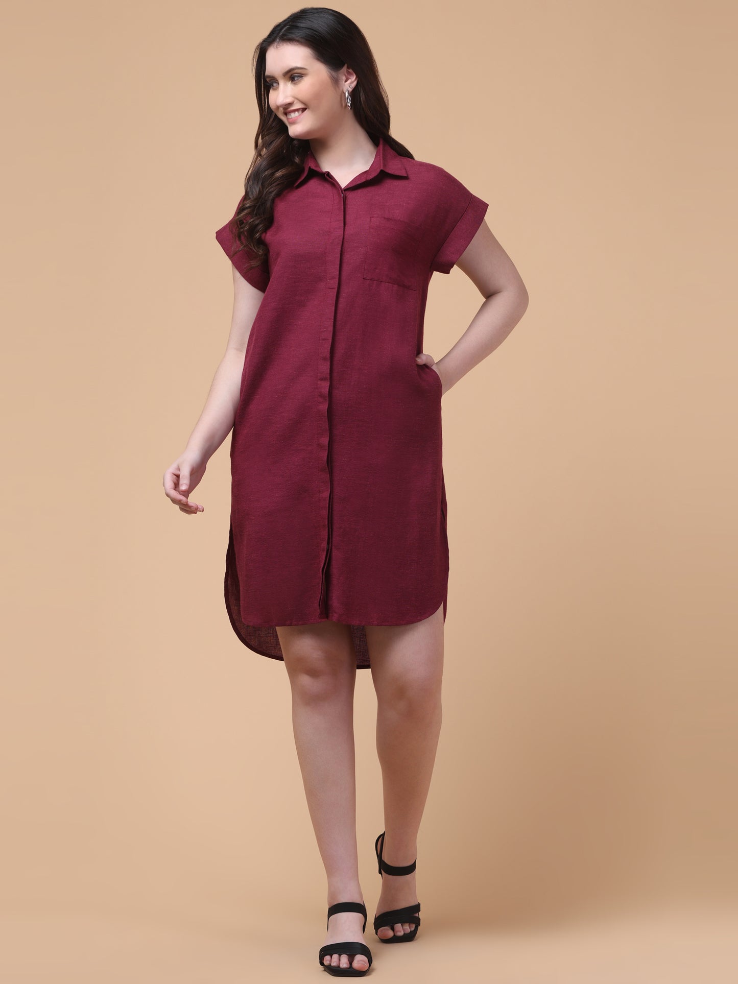 Breezy Linen Shirt Dress