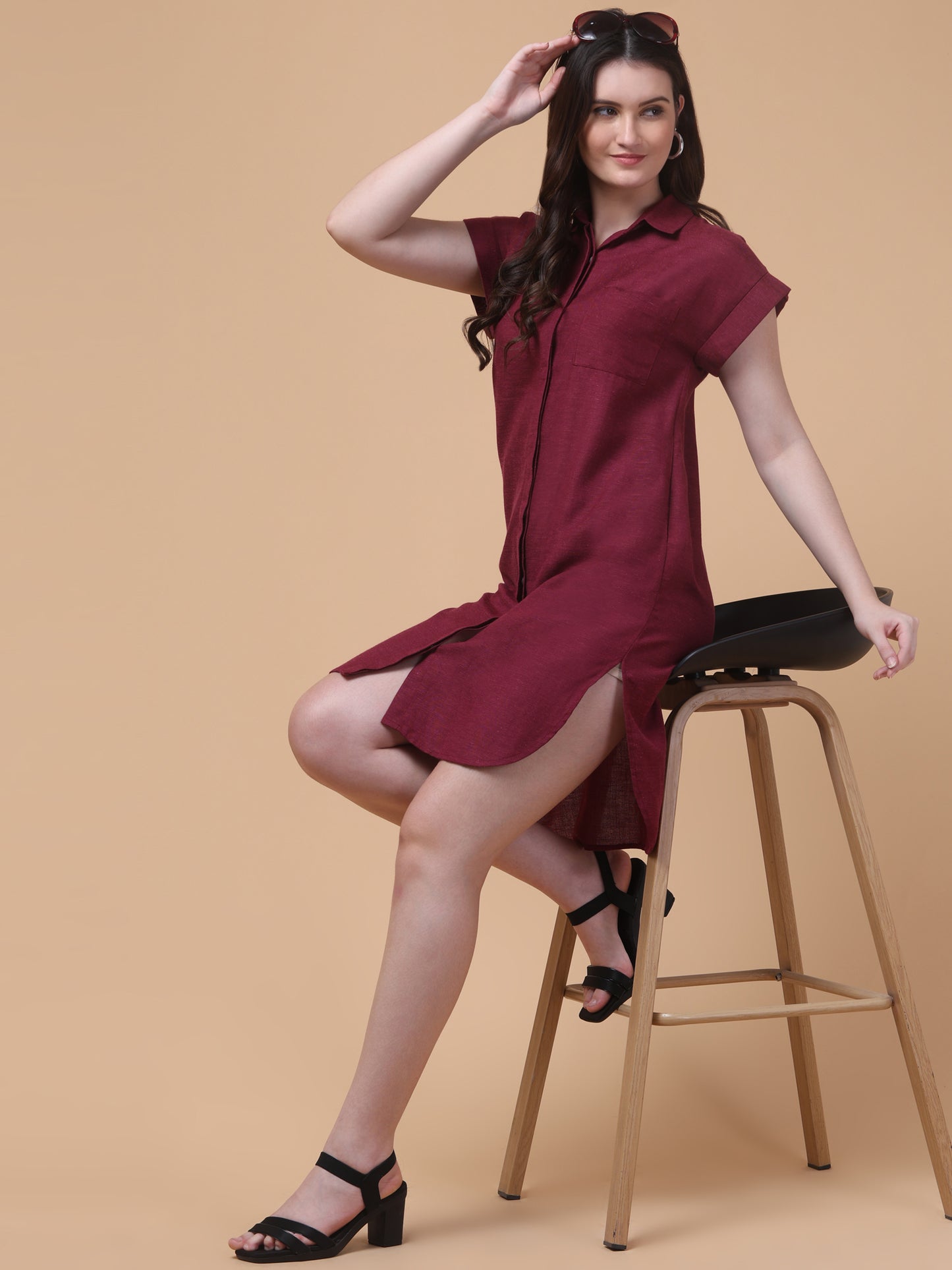 Breezy Linen Shirt Dress