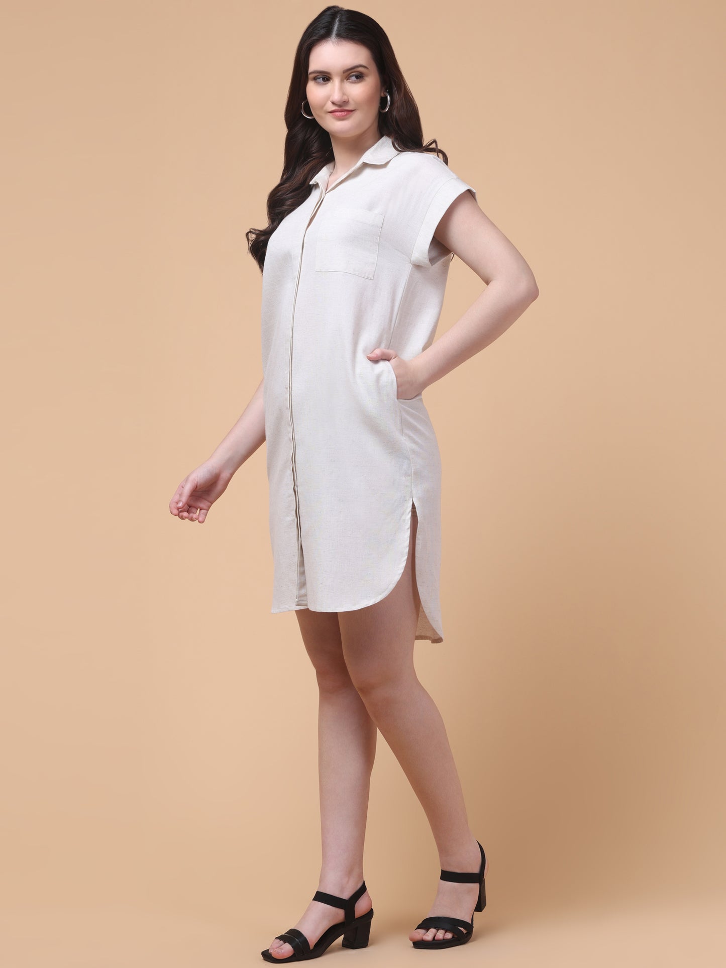 Breezy Linen Shirt Dress