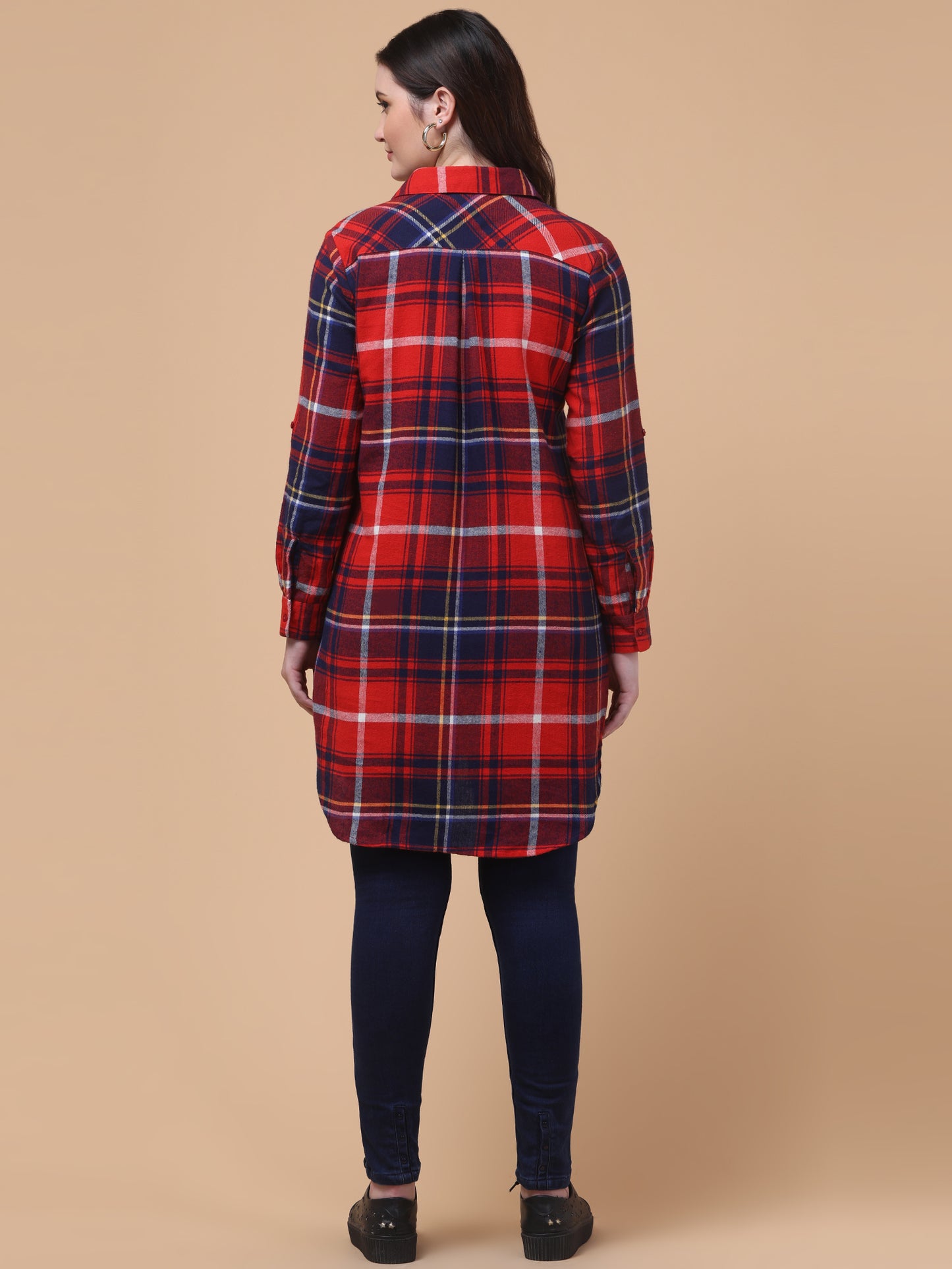 Scarlet Checks Shirt Dress