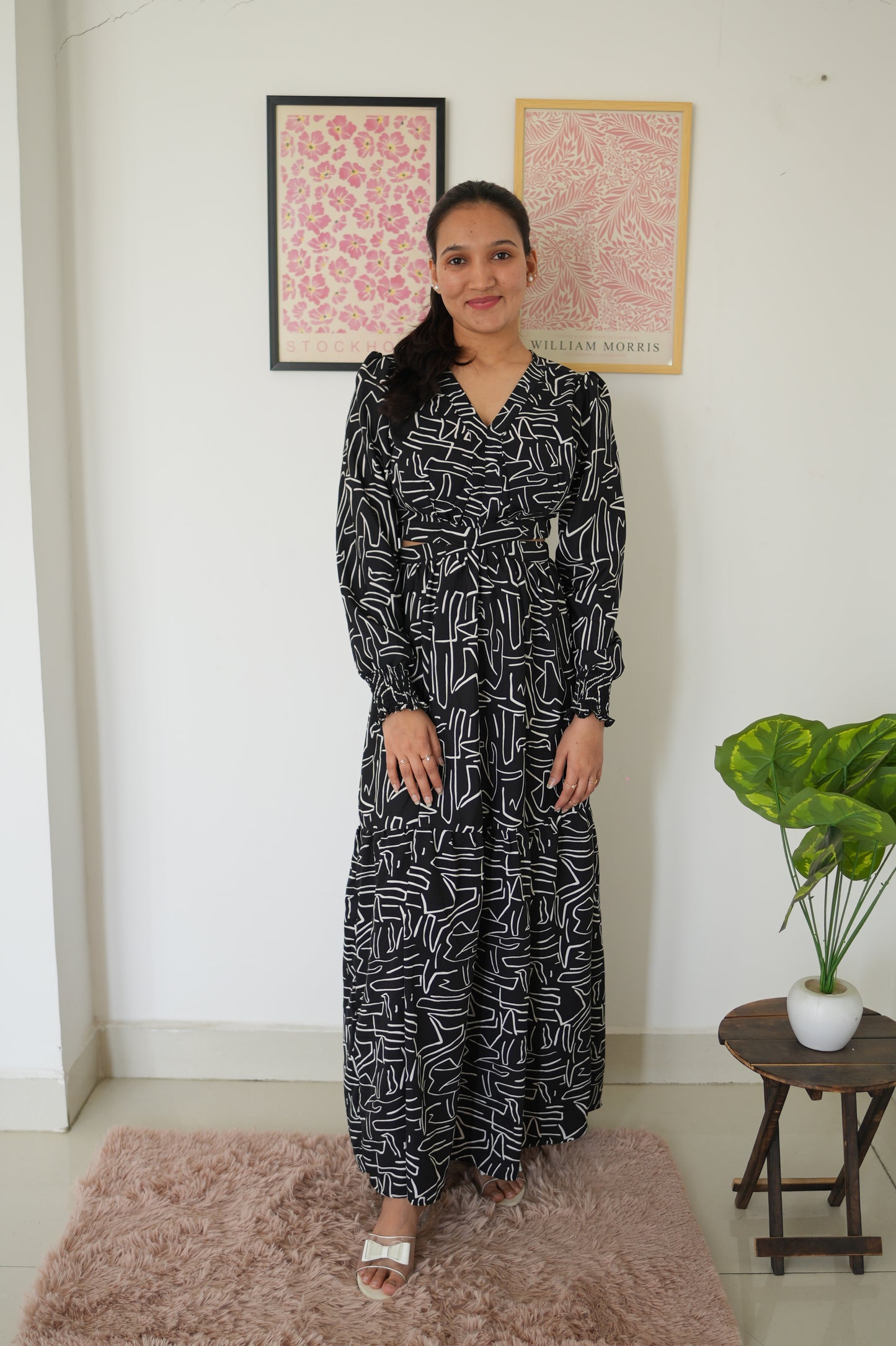 Noir Elegance Maxi Dress