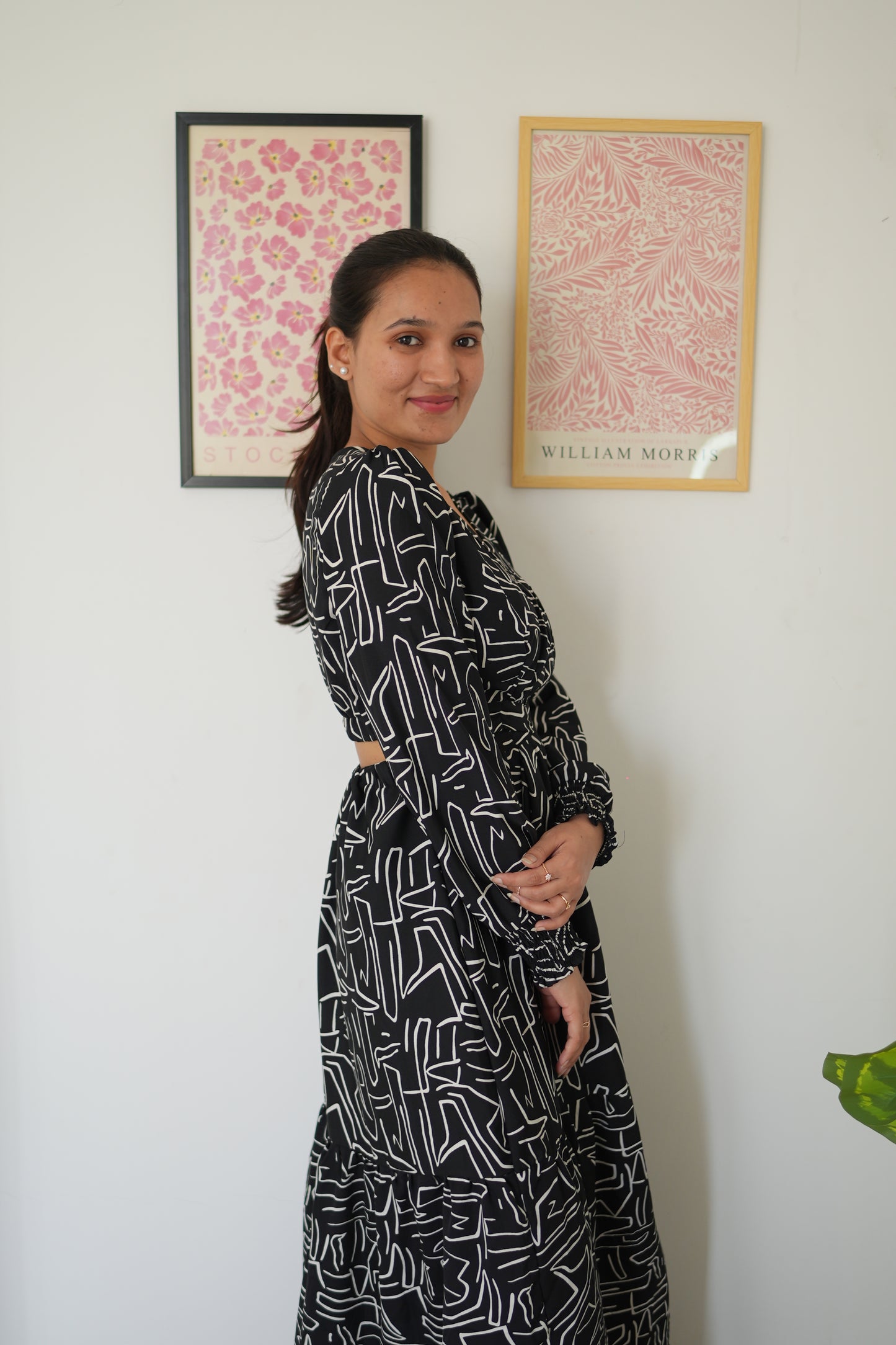 Noir Elegance Maxi Dress