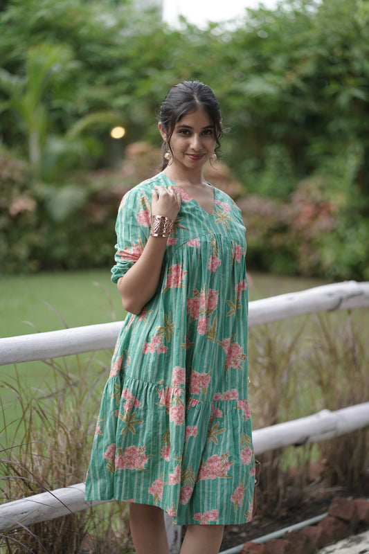 Green Korean Dress for Women by Wyshlist Green Korean Dress for Women by Wyshlist