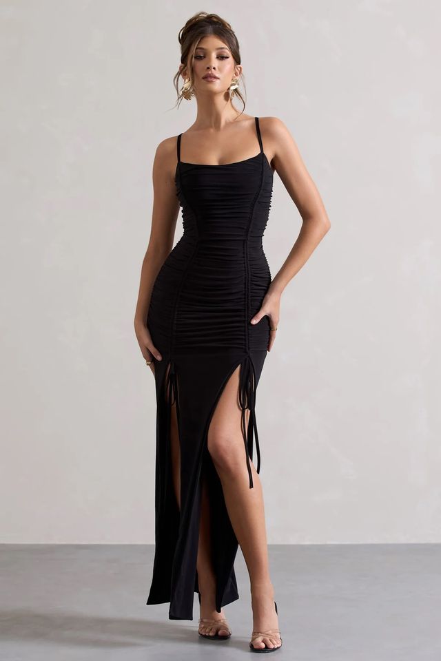 Flattering Black Bodycon Maxi Dress by Wyshlist Flattering Black Bodycon Maxi Dress by Wyshlist