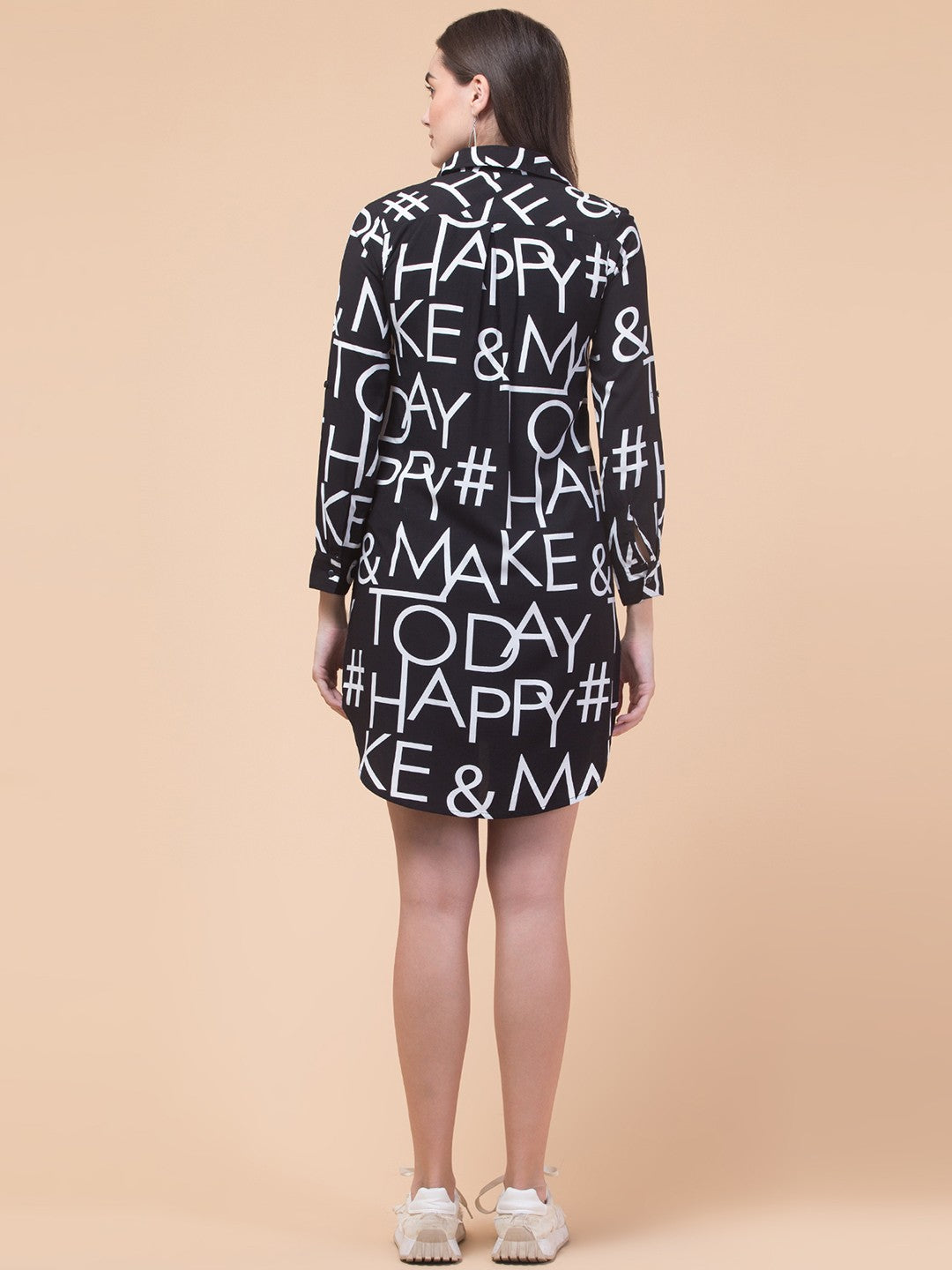 Classic Black Typography Dress