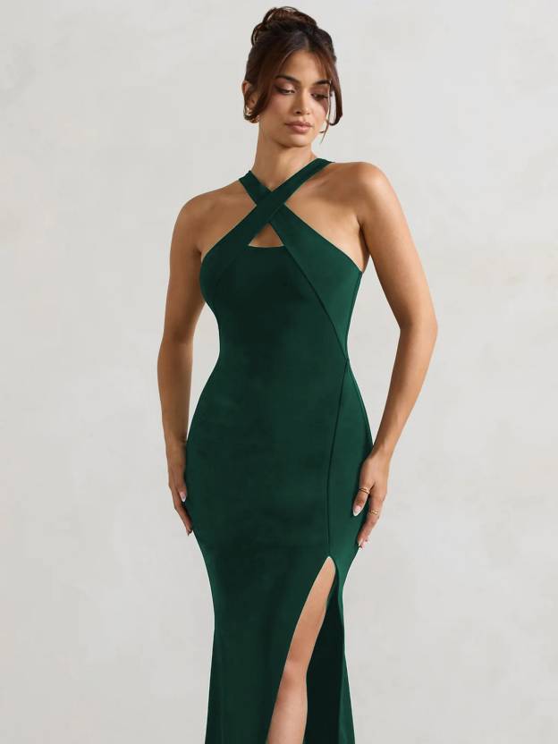 Emerald Green Bodycon Dress By Wyshlist