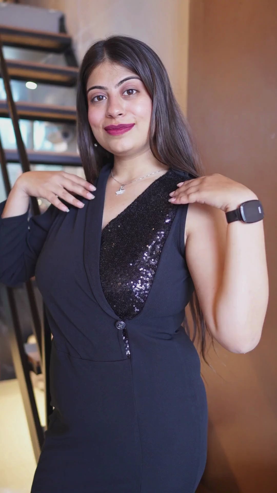 Discover elegance in our Midnight Sparkle Sheath Dress. A black V-neck midi dress with long sleeves, sequin detail, and cotton blend fabric. Find knee-length dresses, modest wear, and casual styles. Explore more at Wyshlist, your one-stop shop for trendy midi dresses.