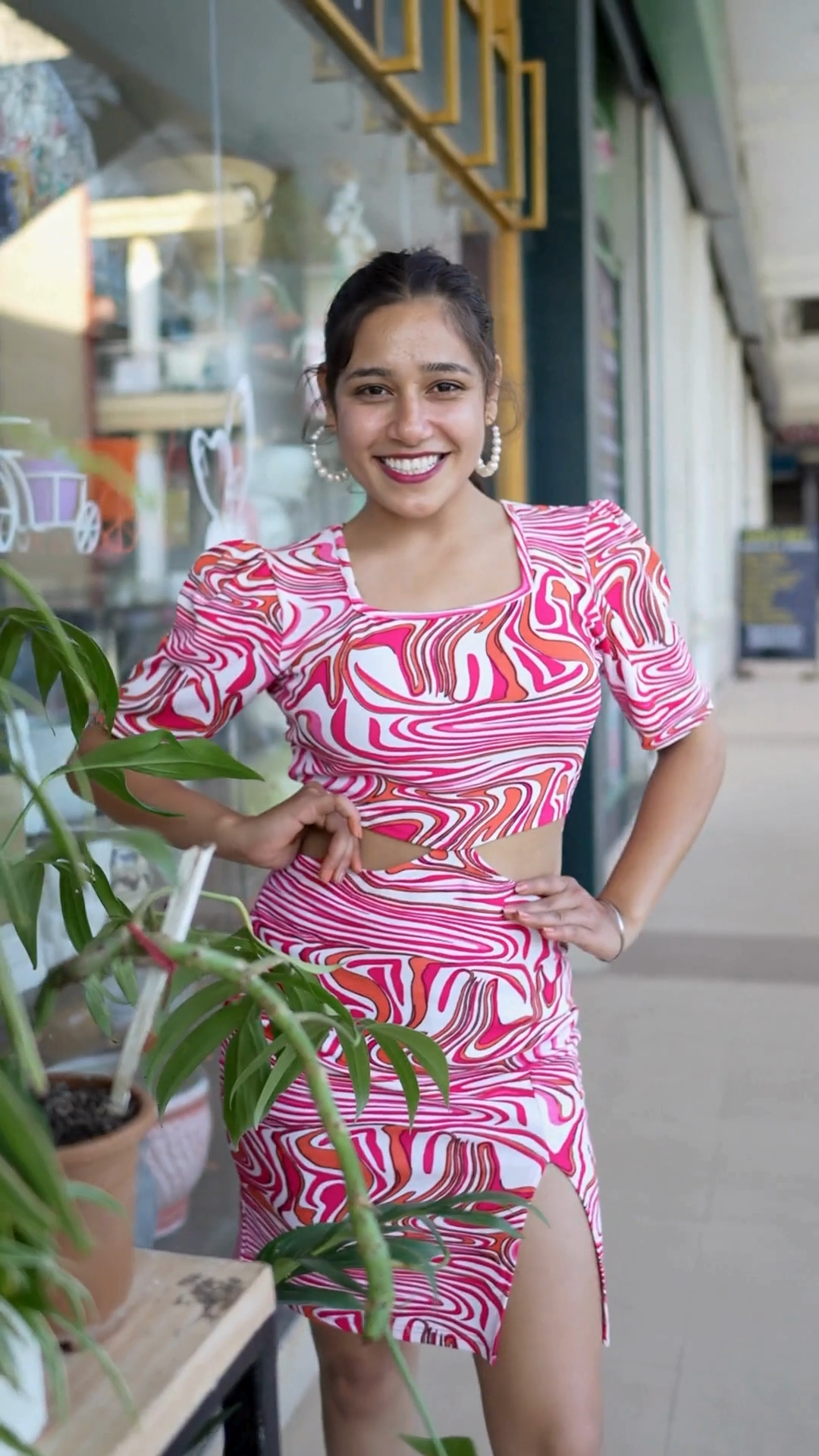 Pink Panther Crepe Animal Print Bodycon Dress Featuring a  square neck, Half sleeves, and a bodycon fit, this above-knee dress is perfect for Western wear. Machine-washable and effortlessly chic, it's a must-have in your collection. Discover more at Wyshlist.