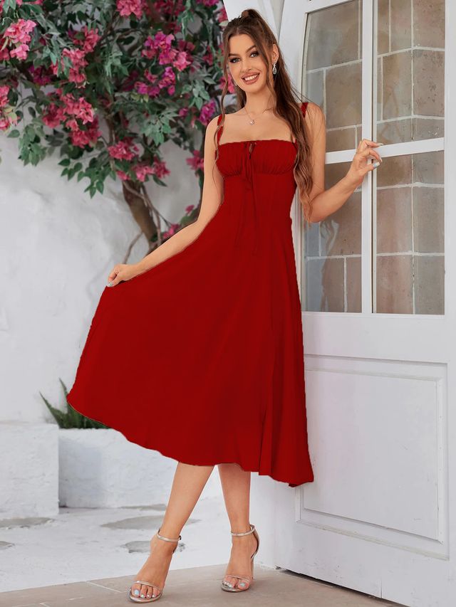 Glamorous Red Sleeveless Fit & Flare Dress by Wyshlist Glamorous Red Sleeveless Fit & Flare Dress by Wyshlist