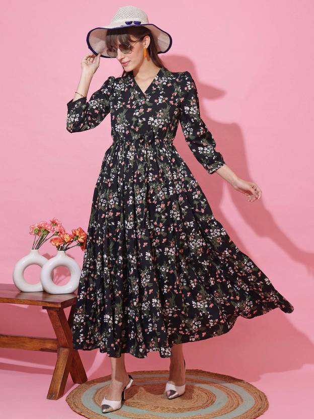 Black Garden Grace Maxi Dress