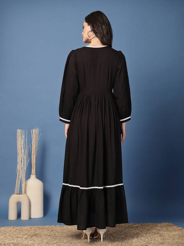 Midnight Muse Fit & Flare Maxi Dress