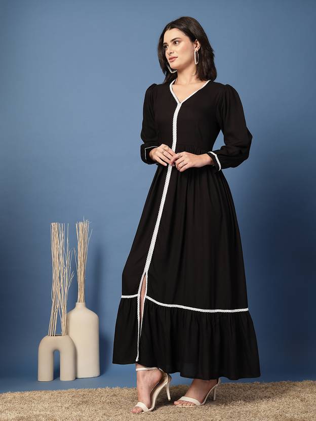 Midnight Muse Fit & Flare Maxi Dress