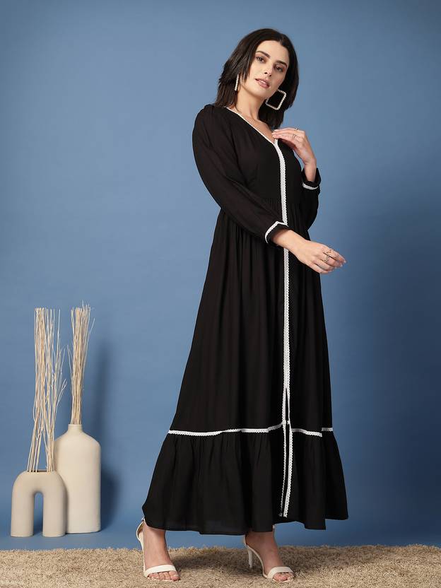 Midnight Muse Fit & Flare Maxi Dress